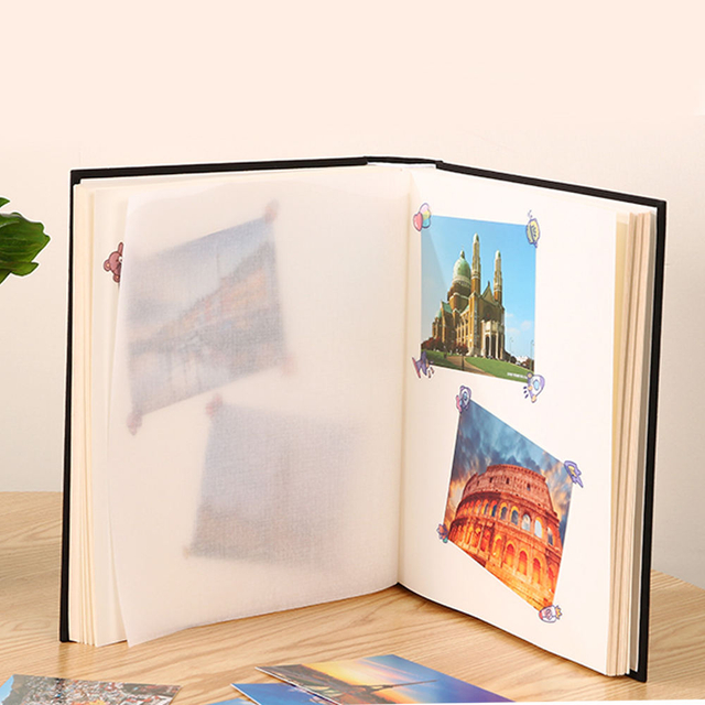 Оптовая индивидуальная логотип DIY Perfect Binding Album Hardcover 4x6 6x4 размер Linen Book Wedding Baby School Фотографии стеклянная бумага