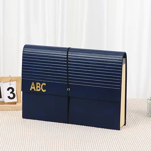 OEM 24 кармана расширяющаяся папка файлов A4 Настраиваемая PU Cover Cover Cover Hard Cardboard Buncee Closue Cremyclable School Documents Paper