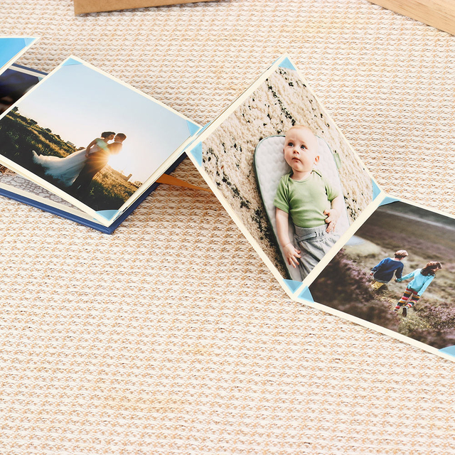 Индивидуальная оптовая складная аккордеонная фотоальбома штамповка выпускной.