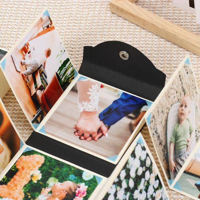 Оптовая OEM Custom Logo Logo Polaroid Slip-in Hard Cardboard Photo Book Cloth