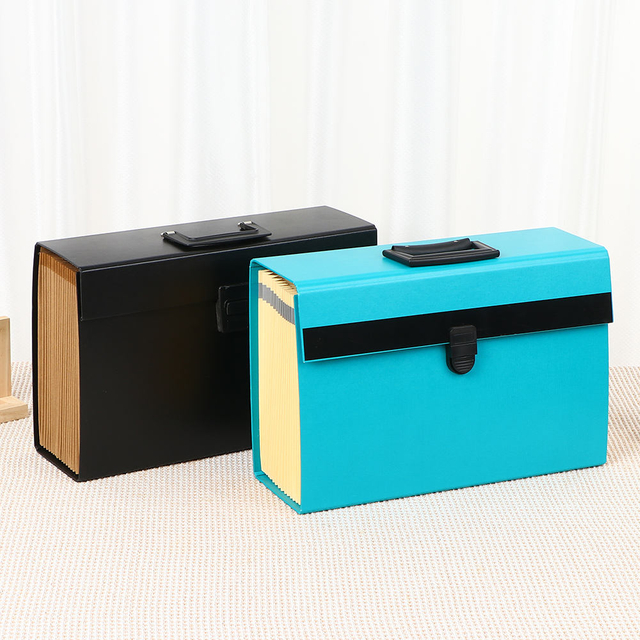 Пользовательский логотип OEM 19-каркатный A4 Расширение аккордеонного ящика Руководство Организатор документов Организатор Компания Office School School Sack Sacd