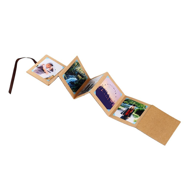 Пользовательский логотип Оптовая книга Kraft Paper лента, узел складной аккордеон фотоальболь для память