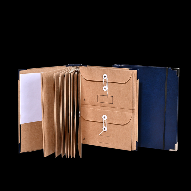 OEM Custom Logo Logo Cover Cover Kraft Paper Organizer Document Organizer на случай, если я не буду отсутствовать в папке с экстренным связующим переплетением.