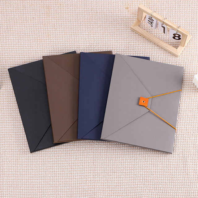 Дуплексные папки A4 Стильные папки с картонными папками, изготовленные из картонного и закрытого с эластичным в контрастном цвете, расширяющемся файле