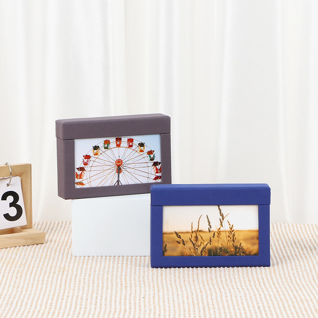 OEM Custom 4x6 Фотография коробка каркаса оптом бумажная картонная обложка ткани для свадьбы