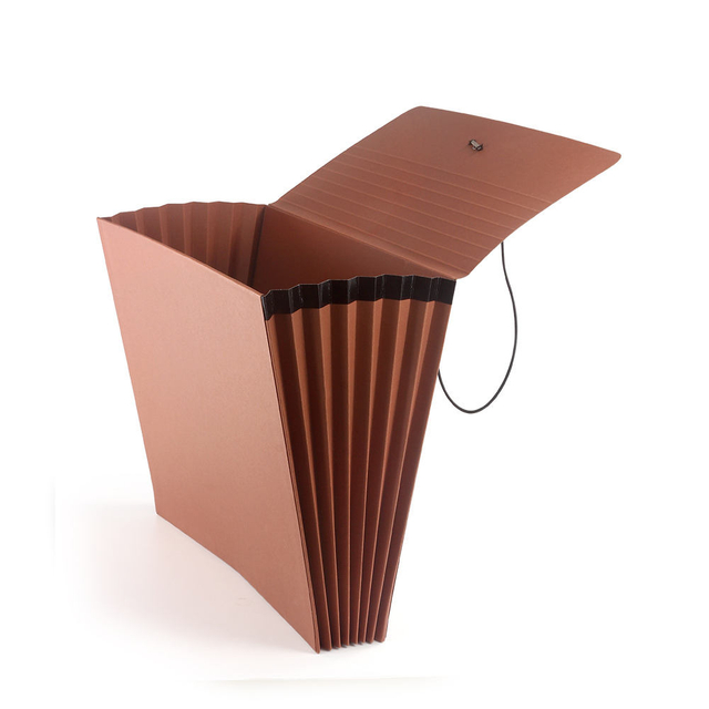 OEM Оптовая индивидуальная a4 kraft paper расширяющаяся папка дизайн аккордеона с резиновой лентой для использования в школе и офисном документе.