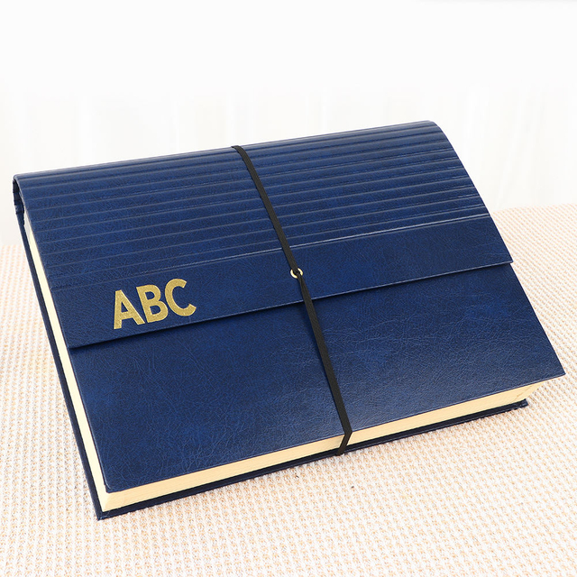 OEM 24 кармана расширяющаяся папка файлов A4 Настраиваемая PU Cover Cover Cover Hard Cardboard Buncee Closue Closlable School Sag/Box/Holder